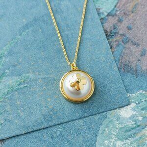 Kate Spade Pearls On Pearls Gold Necklace White